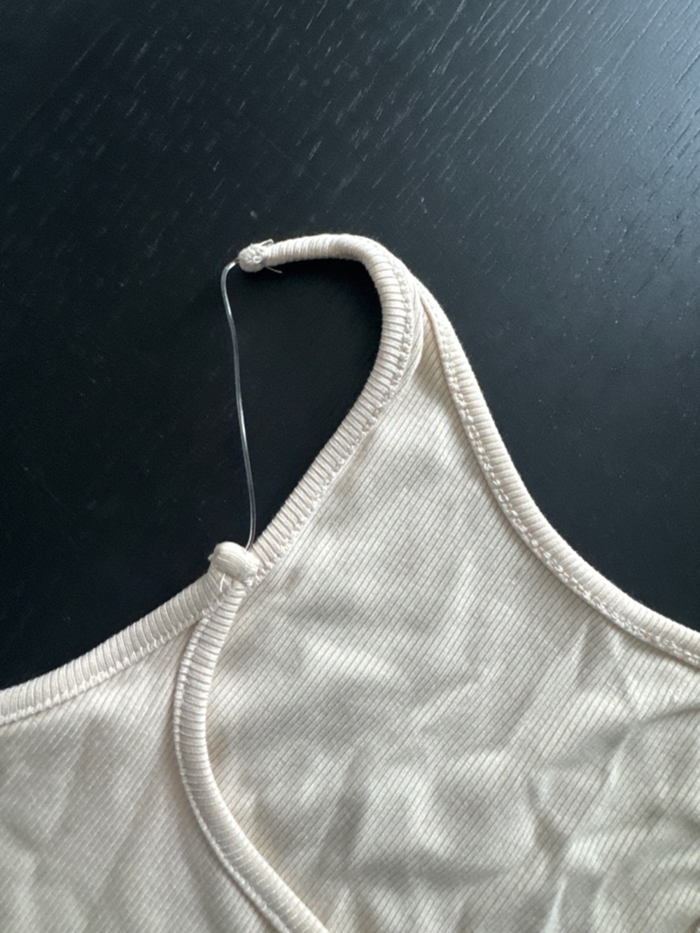 Commense Cream Ribbed Tank Top - Picture 2 of 3